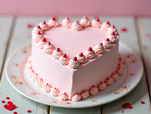 Custom Heart-Shaped Cake